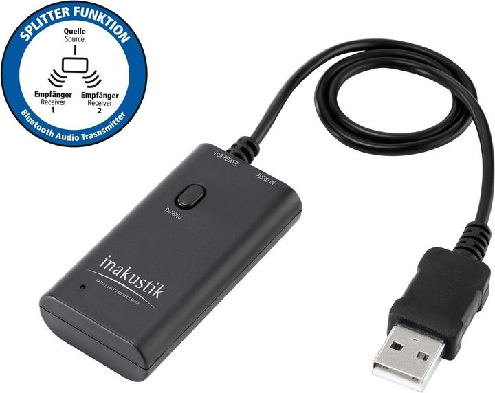 Immagine prodotto Inakustik Trasmettitore audio Bluetooth e splitter (Emittenti)