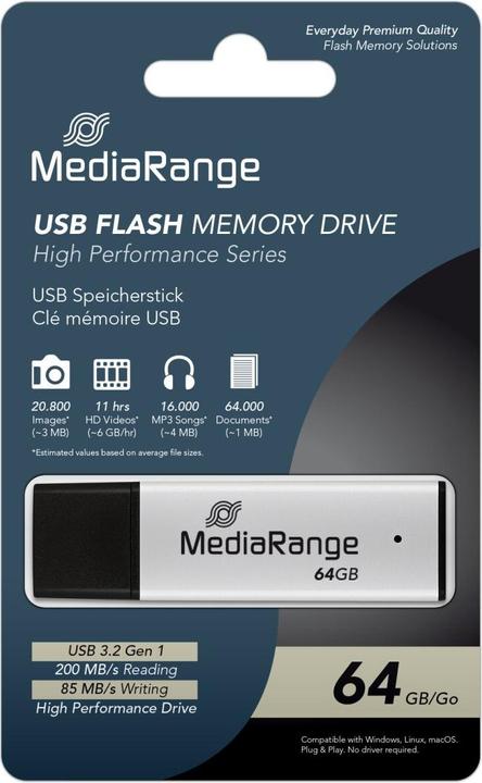 Produktbild MediaRange USB-Stick (64 GB, USB 3.0)