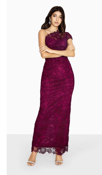 Image du produit Paper Dolls Melbourne Robe maxi à une épaule et dentelle (36)