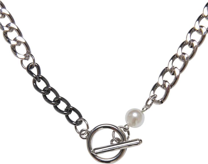 Produktbild Urban Classics Pearl Fastener Necklace (10% Zink, 90% Eisen)