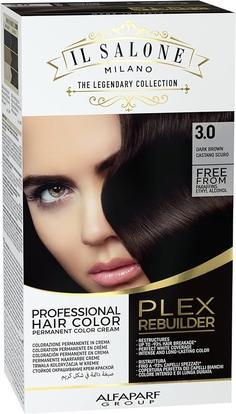 Immagine prodotto Il Salone Milano Plex Rebuilder Crema Colorante Permanente 3.0 Castano Scuro Kit Tintura Professionale per Capelli (3,0 Marrone scuro)