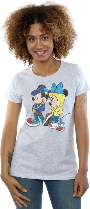 Actual product image Disney Womens/Ladies Mickey And Minnie Mouse Pose Cotton T-Shirt (XL)