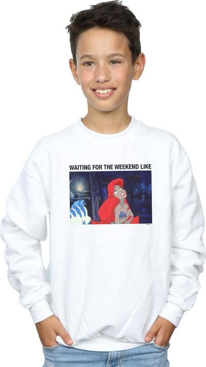 Actual product image Disney Boys The Little Mermaid Waiting For The Weekend Sweatshirt (140, 146)