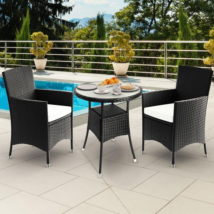Produktbild Casaria Poly Rattan Balkonset (60 cm)