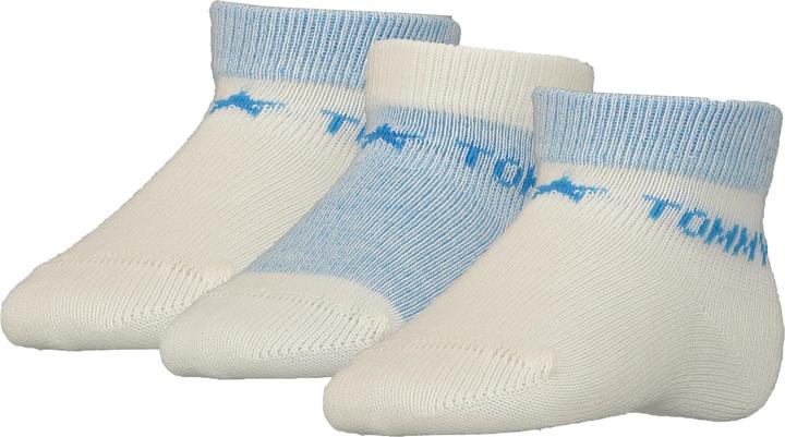 Actual product image Tommy Hilfiger Unisex Baby TH 3P Newborn GIFTBOX CLSSC Sock, Sky Blue, 11/14 (11 - 14)