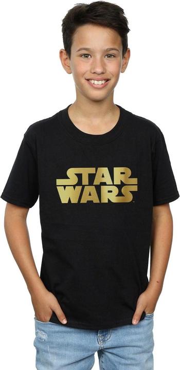 Immagine prodotto Star Wars Gold Logo Maglietta Ragazzi (152, 158)