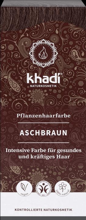 Actual product image Khadi Ash brown - dull, medium brown without red components (Ash Brown)
