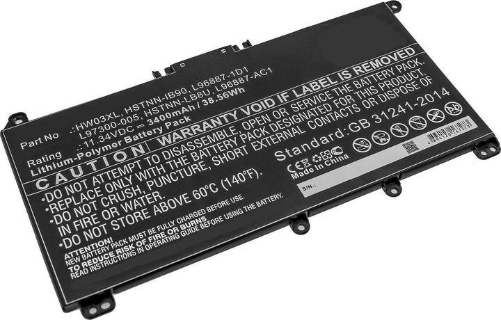 Actual product image V7 BAT HP PAVILION 15-EG 15-EH (3 Cells, 3620 mAh)