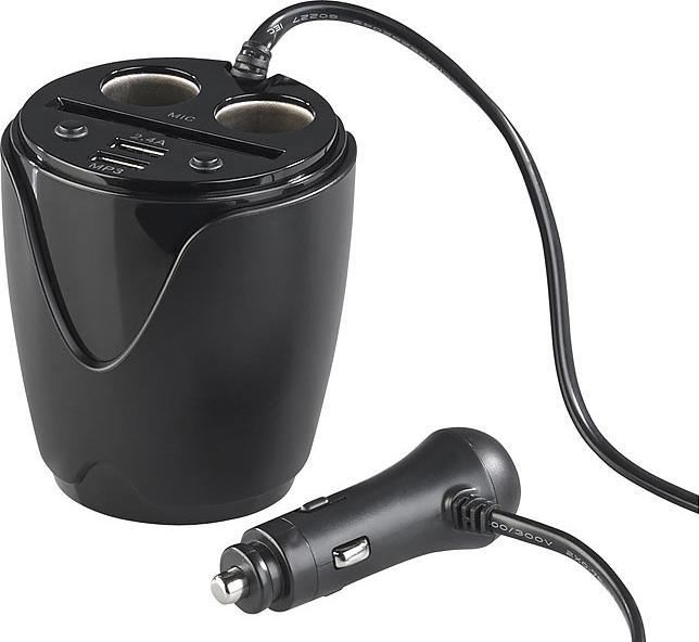 Produktbild Auvisio Kfz-Lade-Verteiler mit FM-Transmitter, Freisprecher und MP3-Player