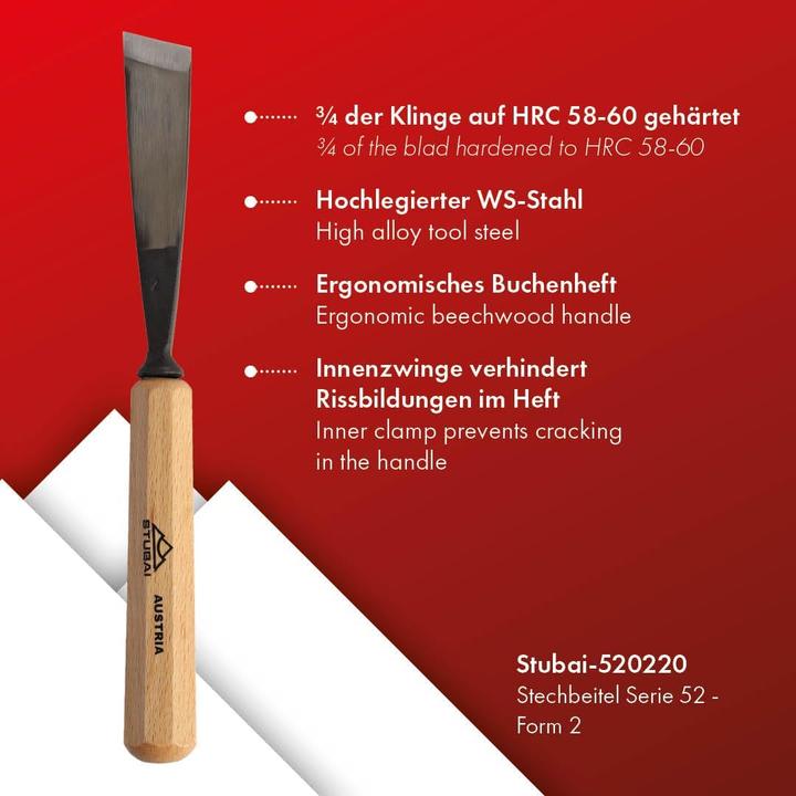 Immagine prodotto Stubai Stechbeitel Serie 52 (20 mm)