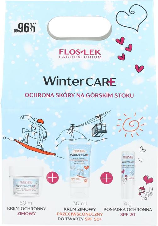Image du produit Floslek Fos-lok Winter Care Set protection de la crème Mountain Stop 50 ml + crème 30 ml + rouge à lèvres 4g (Set soin capillaire)