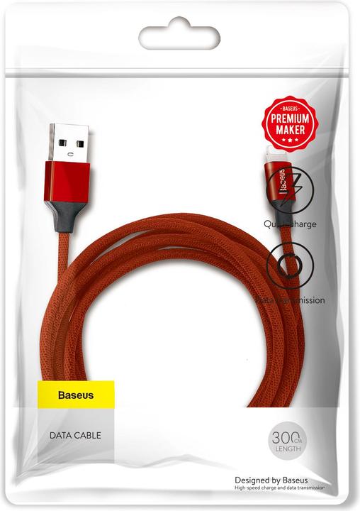 Actual product image Baseus Yiven Cable For IP 3m Red (3 m)