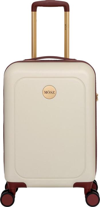 Produktbild Mosz Måoesz Handgepäck Harter Koffer / Trolley / Reisekoffer - 55 x 35 x 20 cm - Lauren- White / Beige (33 l)