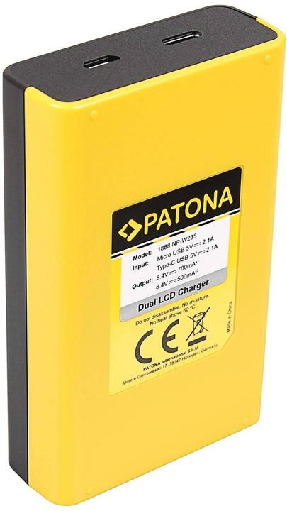 Actual product image Patona Dual LCD Charger USB Fuji NP-W235 (Charger)
