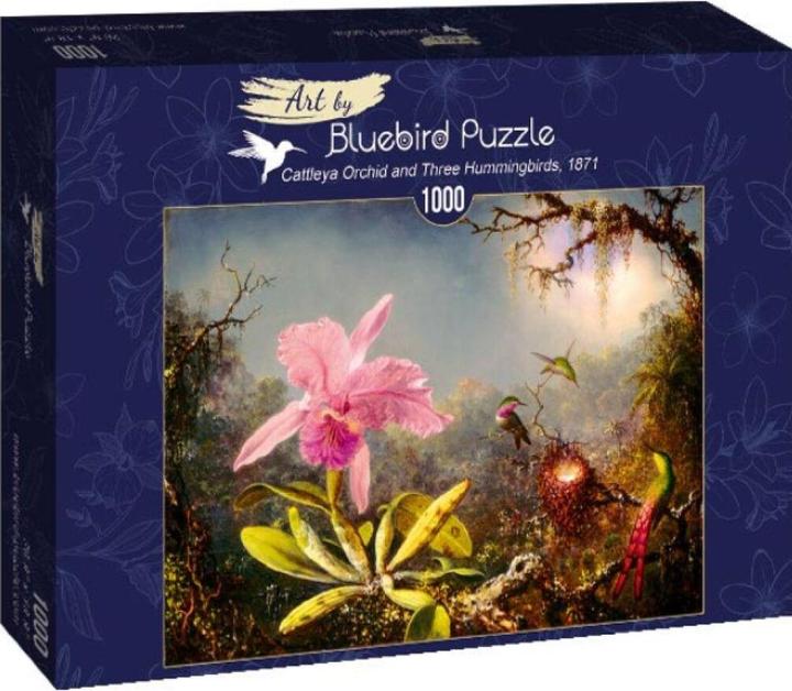 Immagine prodotto Bluebird Puzzle 1000 Orchidea Cattleya e tre colibrì (1000 pezzi)