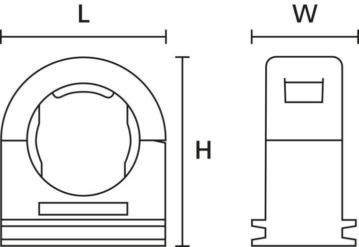 Actual product image HellermannTyton Hellermann Tyton 166-25702 Cable Clamp Black 1 Piece (Cable hole, 3.20 cm)