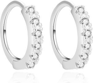 Produktbild Beneto Glittering round earrings made of silver AGUC1620 (L)