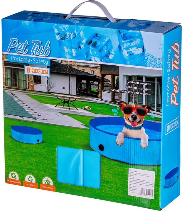 Immagine prodotto Petitto Piscina per cani pieghevole - 120x30cm (Piscina per cani)
