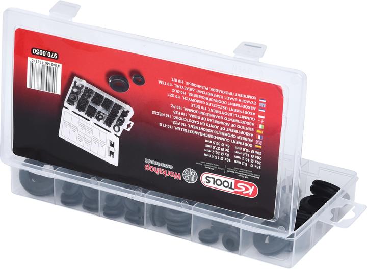 Actual product image KS Tools Assortment of rubber grommets, 110 pcs.