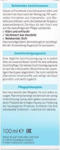 Actual product image Weleda Belebendes Gesichtswasser (Tonic water, 100 ml)