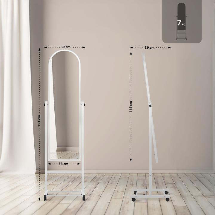 Image du produit CLP Miroir sur pied Evoir, blanc
