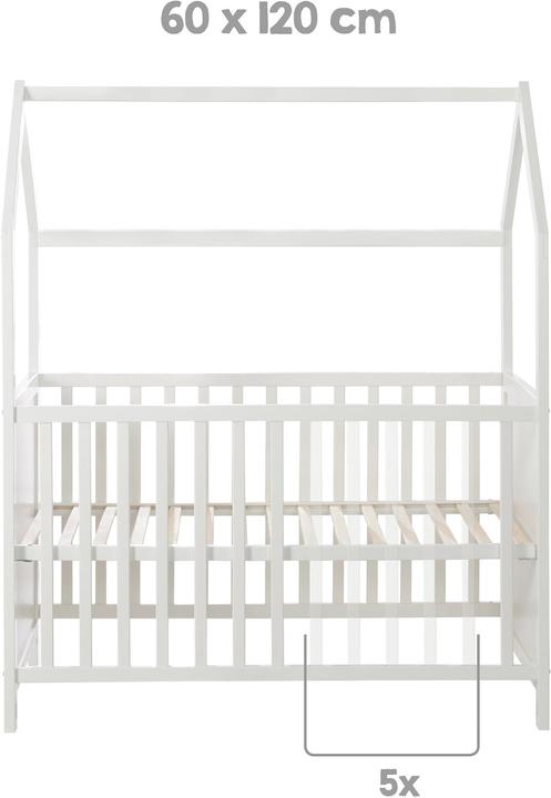 Produktbild Roba Hausbett 60 x 120 cm inkl. Wickelplatte (60 x 120 cm)