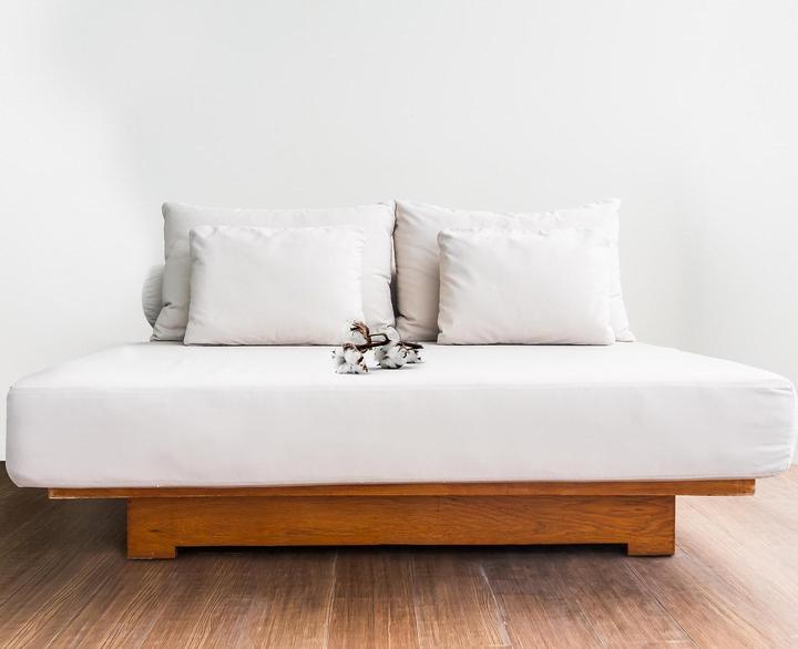 Actual product image Aspero 2 x fitted sheets made from organic cotton (200 x 200 x 35 cm)