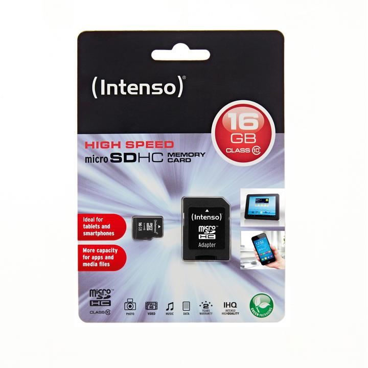 Actual product image Intenso microSD Class 10 (16 GB, microSDHC, U1)