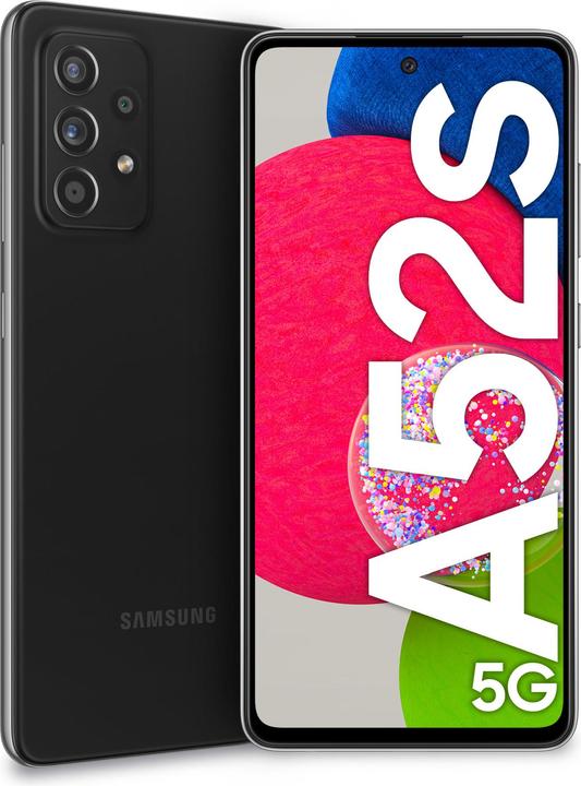 Samsung Galaxy A52s EU (128 GB, Awesome Black, 6.50", Dual SIM, 64 Mpx, 5G)