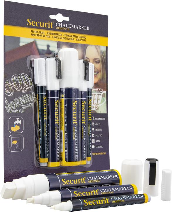 Securit Flüssigkreidemarker (Mehrfarbig, 15 mm, 5 x)