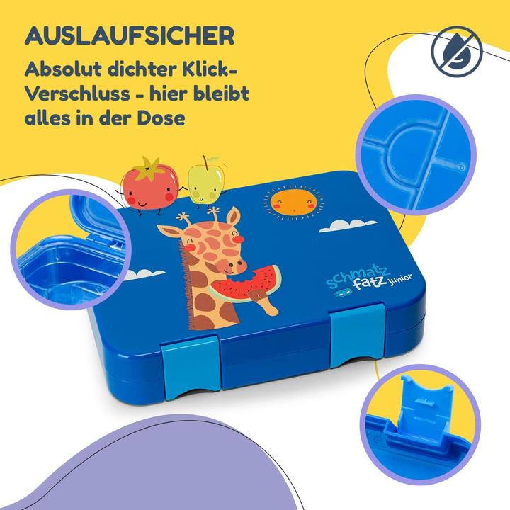 Produktbild Schmatzfatz Junior Brotdose, Blau Giraffe