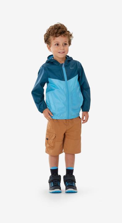 Image du produit Quechua Veste imperméable de randonnée enfant 2-6 ans, MH100 zip bleu (2)