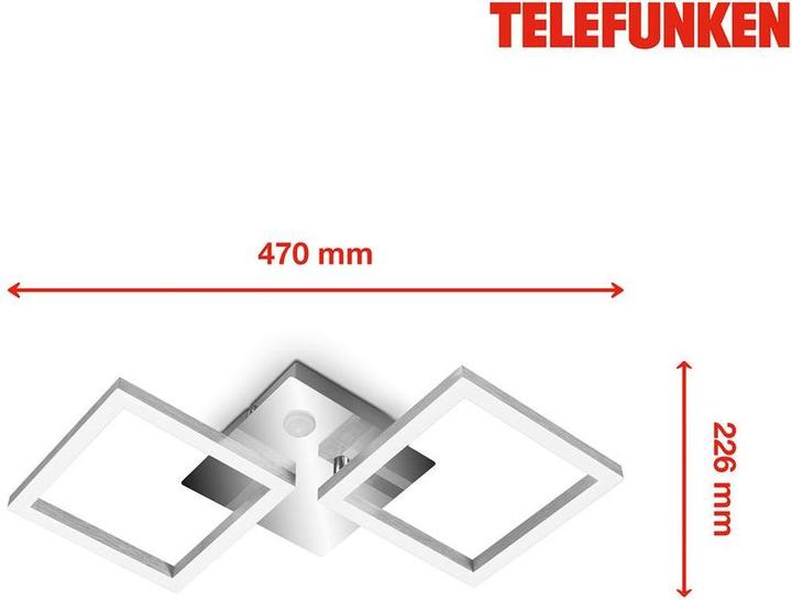 Image du produit Telefunken Sensor LED Deckenleuchte, chrom-alu, LED/12W (1200 lm)