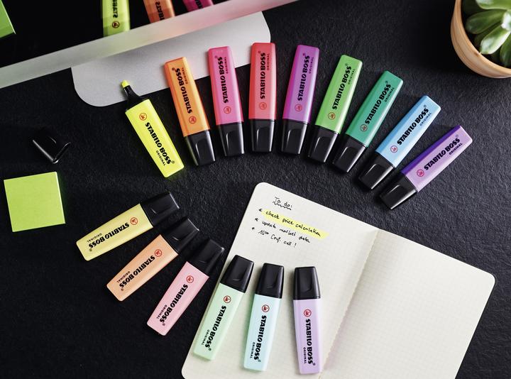 Produktbild STABILO BOSS ORIGINAL Pastel Textmarker (Pastell, 5 mm, 4 x)