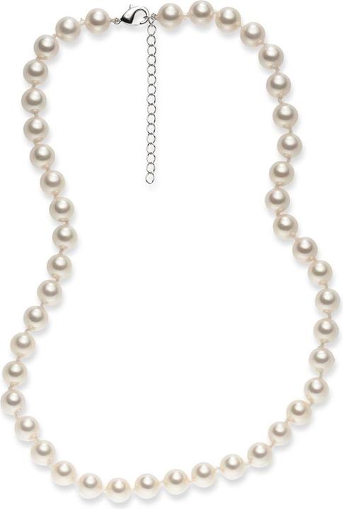 Immagine prodotto Lulu & Jane Catena da donna in ottone con zirconia cubica e perla argento 43,0 cm di base + 5,0 cm di (Ottone, 43 - 48 cm)