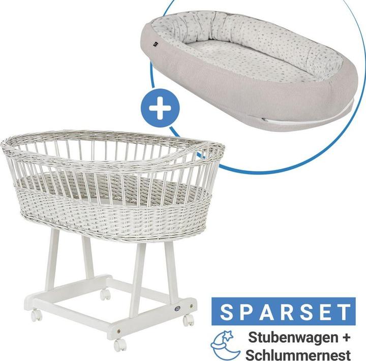 Produktbild Alvi Stubenwagen & Wiegen 2-tlg. Sparset Stubenwagen Birthe + Schlummer-Nestchen