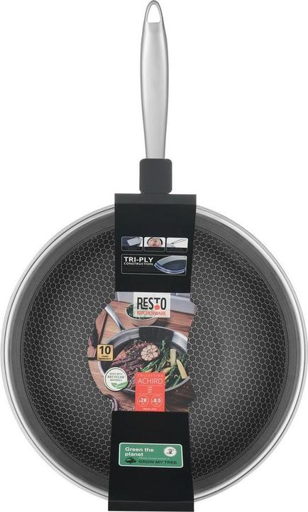 Produktbild Resto WOK D28 H7.5CM/95349 (28 cm, Wok Pfanne, Edelstahl, Aluminium)