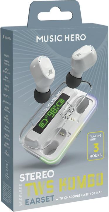 Produktbild SBS TWS-Ohrhörer mit Ladecase und LCD-Bildschirm (3 h, Kabellos)