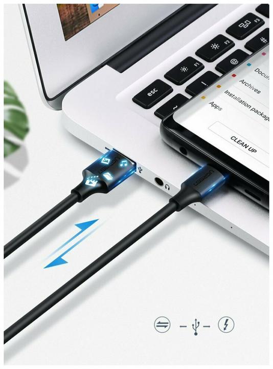 Actual product image Ugreen USB-A 2.0 to USB-C data cable (2 m, USB 2.0)