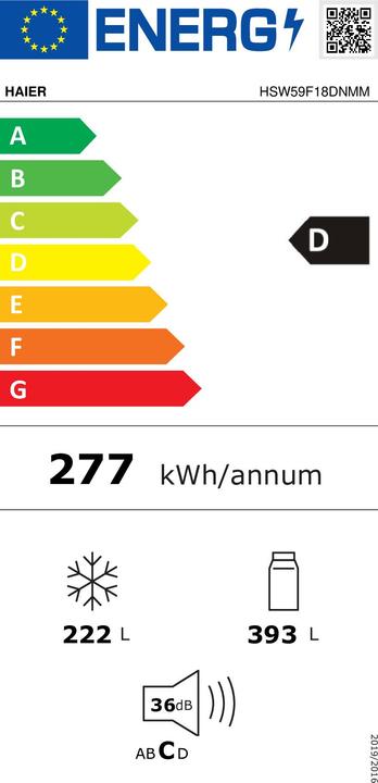 Energie-Label Haier HSW59F18DNMM (615 l)