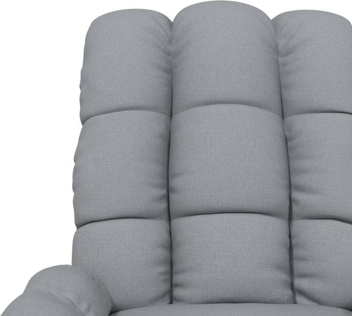Produktbild VidaXL Massagesessel Fernsehsessel Relaxsessel Sessel Liegesessel Hellgrau Stoff