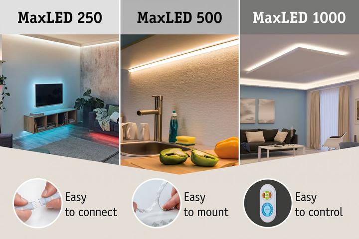 Produktbild Paulmann MaxLED 500 Stripe Set (RGBW, Weiss, 500 cm, Indoor)