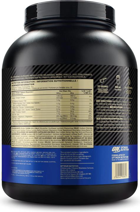 Produktbild Optimum Nutrition Gold Standard 100% Casein (Vanille, 1 Stk., 1820 g)