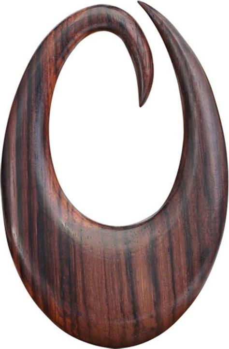 Actual product image Star Piercing Ohrgewicht Spiralentropfen aus Narra Holz (without brass, Organic)