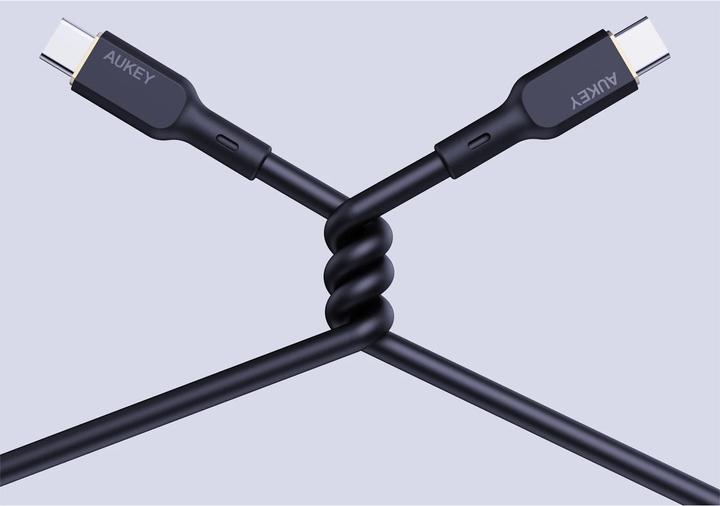 Produktbild Aukey CB-SCC241 USB-C Power Delivery PD 240W 5A 20V 1m Nylon Schwarz (1 m, USB 3.2 Gen 1)