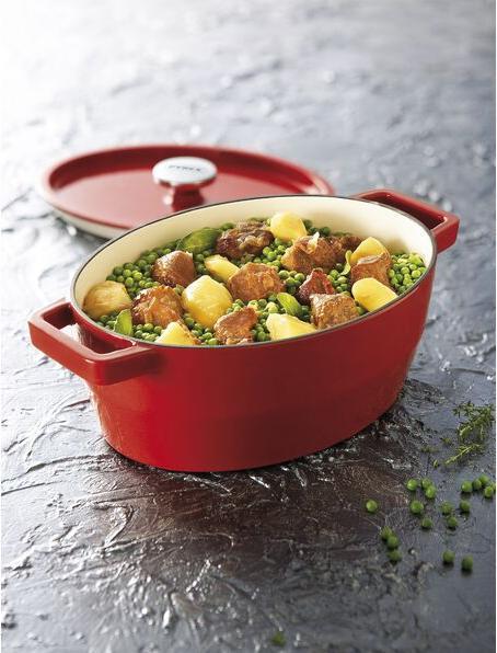 Immagine prodotto Pyrex Pentola in ghisa 29cm 3,8l SLOWCOOK ovale rosso (Pirofila + casseruola, Ghisa)