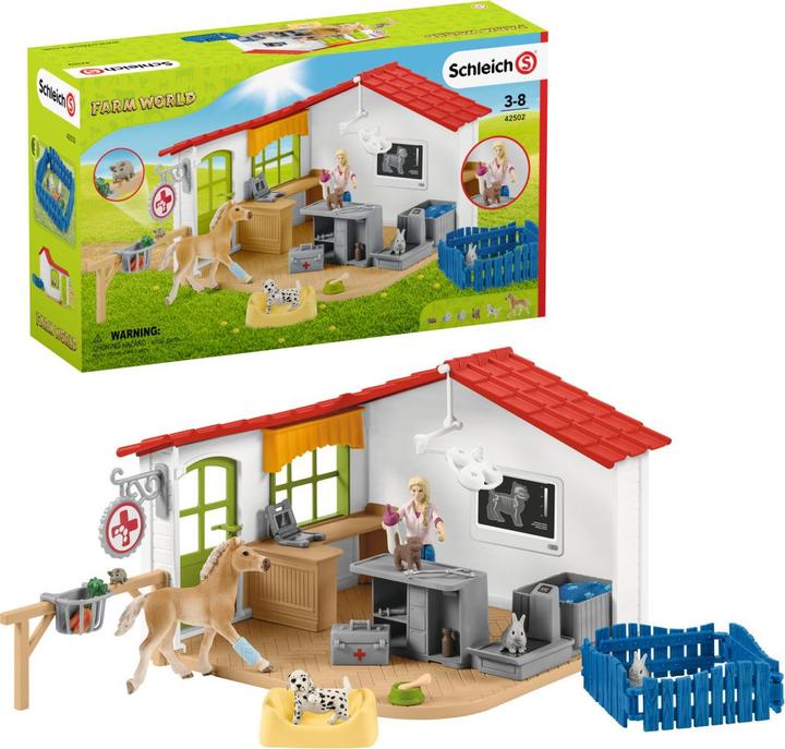 Image du produit Schleich Cabinet vétérinaire avec animaux de compagnie