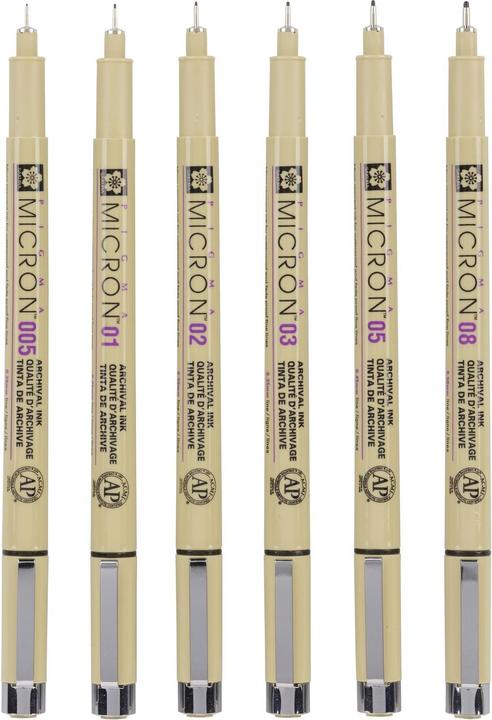 Image du produit Sakura Pigma Micron (Noir, 6 x)