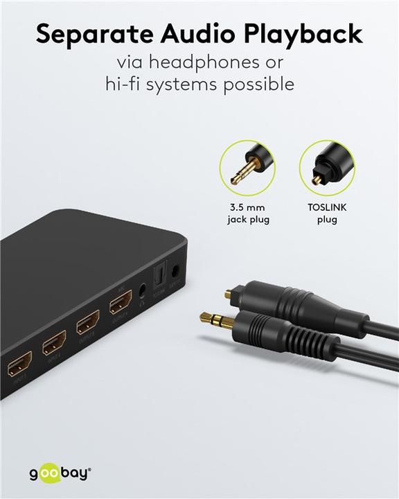 Immagine prodotto Goobay Switch a matrice HDMI da 4 a 2 4K @ 60 Hz