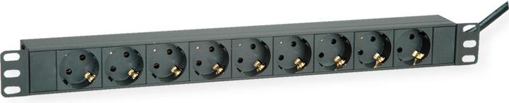 Actual product image Roline Power strip (rack (9 x, CEE 7/3, 2 m)